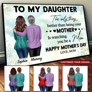 To My Daughter From Mom Happy Mother's Day Personalized Poster