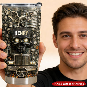 Symbol of Strength, Personalized Tumbler, Gift For Trucker Lovers