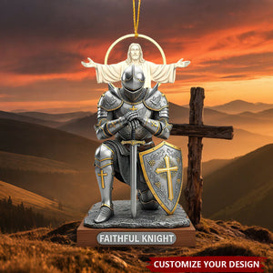 Christian Faithful Knight Christmas Ornament - Personalized Gifts For Christian