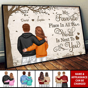 Favorite Place In The World Couple Back View Personalized Poster, Gift For Him, For Her