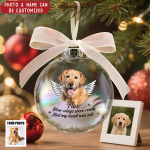 Custom Photo Until We Meet Again - Personalized Pet Memorial Ornament Ball, Sympathy Gifts For Dogs, Cats