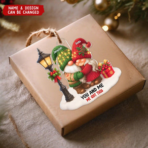 Dwarf Christmas Couple Growing Old Together Personalized Acrylic Ornament