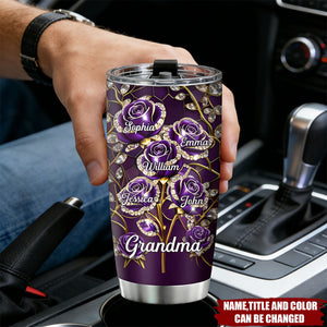 Grandma's Rose Garden - Personalized Stainless Steel Tumbler