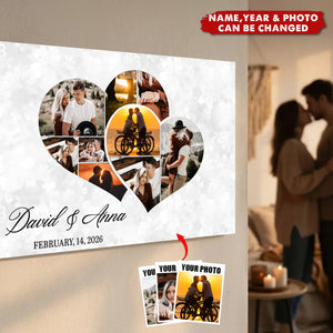 Two Hearts Entangled - Personalized Poster, Gift For Couples