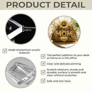 You Are Our Sunshine Acrylic Plaque - Personalized Gifts For Mother's Day