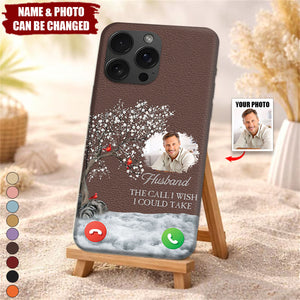 The Call I Wish I Could Take - Memorial Gifts For Loss Of Loved Ones - Personalized Leather Phone Case