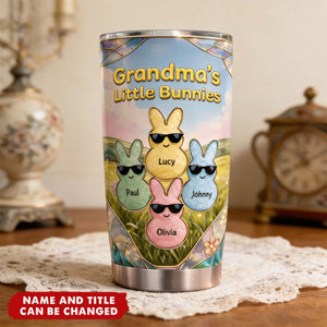 Grandma's Little Bunnies Cute Rabbits - Personalized Stainless Steel Tumbler