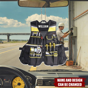 Electrician Tool Bag - Personalized Acrylic Car Ornament