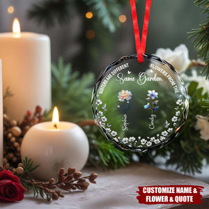 It Takes A Long Time To Grow Old Friends Birth Flowers - Personalized Glass Ornament
