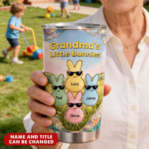 Grandma's Little Bunnies Cute Rabbits - Personalized Stainless Steel Tumbler