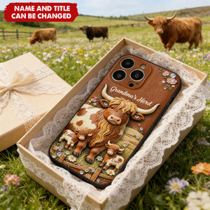 Grandma's Herd - Personalized Leather Phone Case