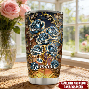Grandma's Rose Garden - Personalized Stainless Steel Tumbler
