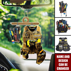 Electrician Tool Bag - Personalized Acrylic Car Ornament