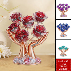 Blessed With The Best Grandma - Personalized Acrylic Block Plaque