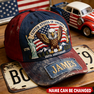Proud Eagle - Personalized Patriot Classic Cap, Gifts For Patriots