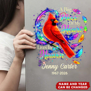 Cardinal Forever Loved My Guardian Angel - Personalized Decal