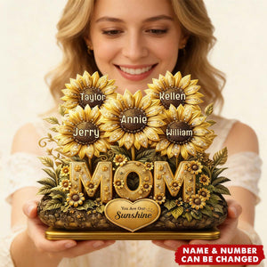 You Are Our Sunshine Acrylic Plaque - Personalized Gifts For Mother's Day