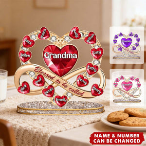 Proud To Be Called Grandma - Personalized Custom Shaped Acrylic Plaque - Christian Gift For Grandma