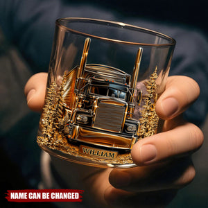 Best Truck Driver - Personalized Trucker Whiskey Glass