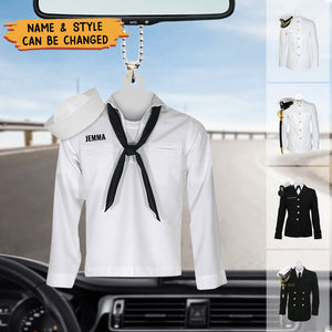 Military Uniform On A Clothes Hanger- Personalized Ornament