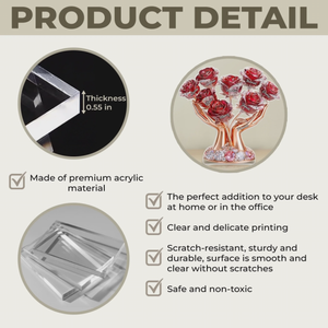 Blessed With The Best Grandma - Personalized Acrylic Block Plaque