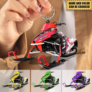 Personalized Snowmobile Keychain For Snowmobile Lovers