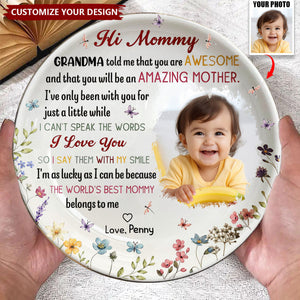 The Best Mommy Belongs To Me First Mom - Personalized Ceramic Dish Plaque
