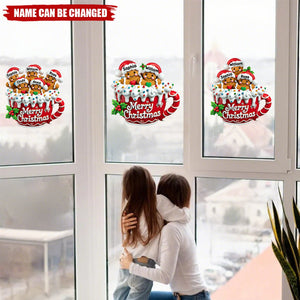 Merry Christmas Gingerbread Cup Personalized Decal