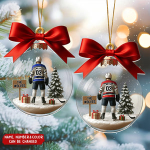 Hockey Team - Personalized Christmas Acrylic Ornament