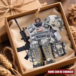 Army Gear - Personalized Christmas Acrylic Ornament