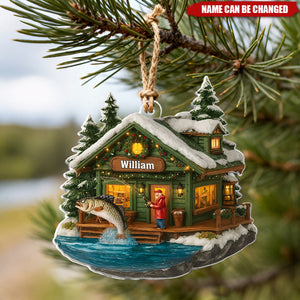 Merry Fishmas - Personalized Christmas Acrylic Ornament