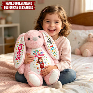 Cute Graduation Kid Kindergarten Preschool - Personalized Soft Toy Bunny