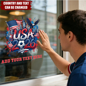 USA 2026 Soccer Fan Custom Sticker - Personalized with Your Text