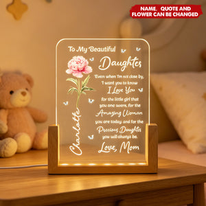 Personalized Night Light To My Daughter From Mom, Dad - Sentimental Gift, Keepsake Gift