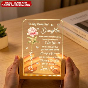 Personalized Night Light To My Daughter From Mom, Dad - Sentimental Gift, Keepsake Gift