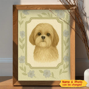 Custom Watercolor Pet Portrait From Photos Personalized Poster