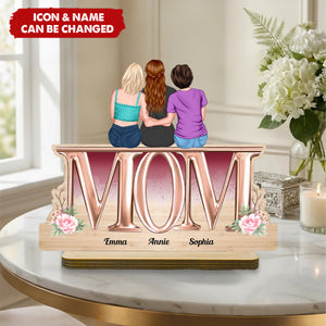 Mother & Children Mother's Day Gift For Mom - Personalized Wooden Plaque