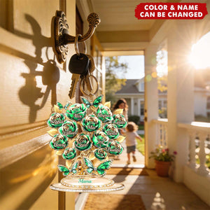 Acrylic Keychain - Personalized Mother's Day Gifts For Mom, Grandma - Love Rooted In Motherhood