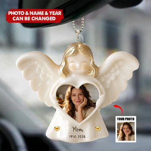 Acrylic Ornament Photo - Custom Photo Remembered With Love - Memorial Personalized Custom Ornament