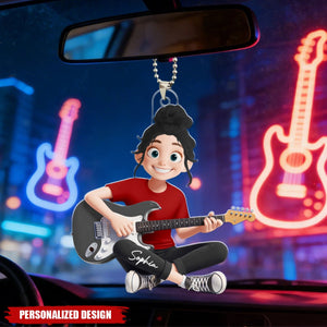 All I Need Is This Guitar - Personalized Acrylic Car Ornament