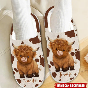 Love Highland Cows - Personalized Slippers