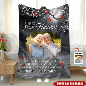 A Hug From Heaven - Personalized Memory Photo Blanket