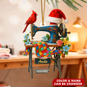 Sewing Machine Personalized Heaven Gifts For Seamstress Christmas Ornament