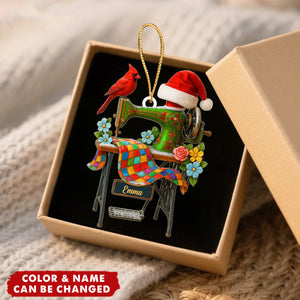 Sewing Machine Personalized Heaven Gifts For Seamstress Christmas Ornament