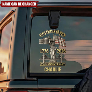 250th Anniversary - Personalized Decal