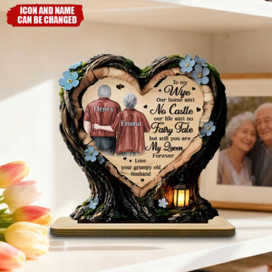 Custom 2-Layered Wooden Plaque - Anniversary Wedding Gifts For Husband And Wife - Where Love Learned To Stay