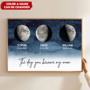Starry Night The Day You Became MOM MUM - Personalized Poster - Heartfelt Mother's Day Gift, For Mom, Wife, Grandma