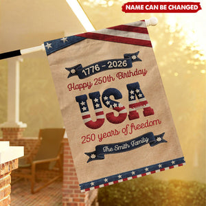 250 Years Of Freedom Usa Birthday Faux Pattern - Personalized Flag