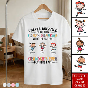 Crazy Grandma With The Cutest Grandkids Ever - Personalized Shirt - Mother's Day Gift For Grandma