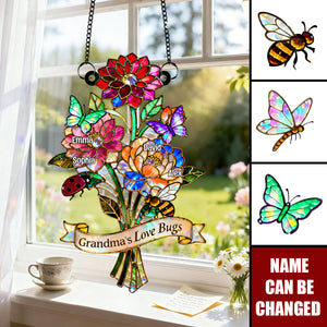 Grandma's Love Bugs Suncatcher Ornament - Personalized Mother's Day Gifts